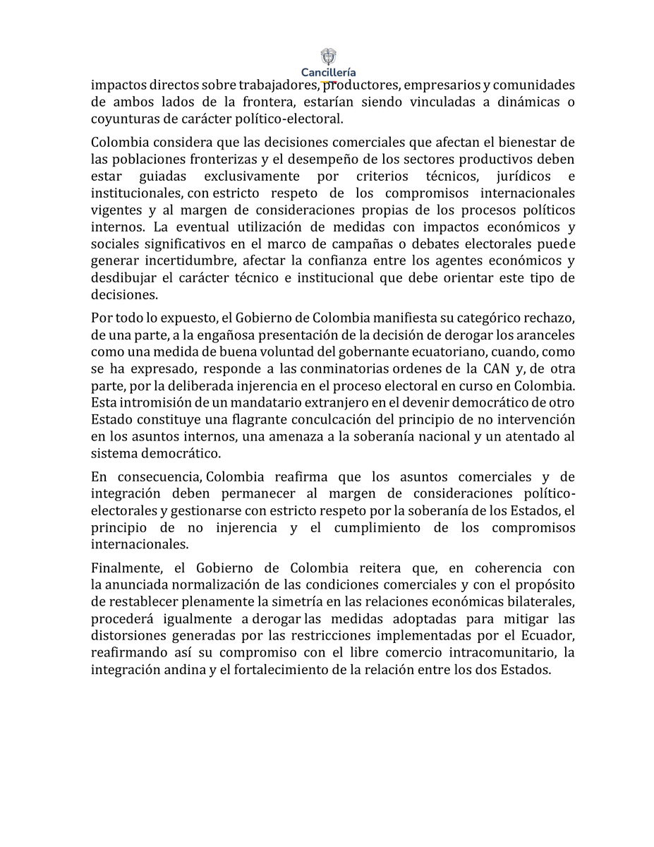 EmbColFilipinas's tweet photo. Comunicado de prensa. https://t.co/e0HGzUY1W8