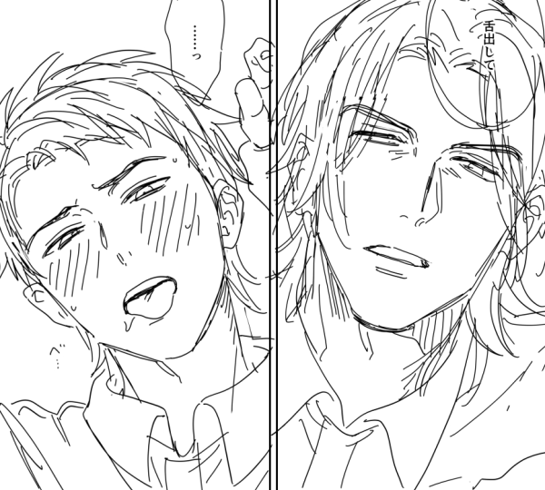 wk_ck_'s tweet photo. ネームしてる時に前の原稿見返したりしてて下描きのほうが好きだなと思ったり https://t.co/K7wFGficXX
