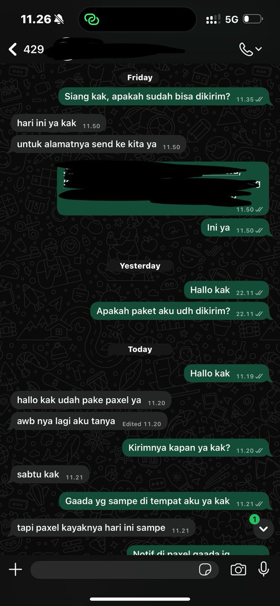 bunnychups08's tweet photo. Berlanjut lagi buat pengiriman ls exo😌😌🤟🏼
Bilangnya mau dikirim jumat, tapi ditanyain hari ini 1 Juni, dikirim sabtu😂. Eh diminta no resi nya dicek baru dipesen HARI INI😂😂😂😂 kocak bener lu kak. Red flag bgt dah lu. Pdhl nama lu sbg exol lumayan dikenal #exhorizoninjakarta https://t.co/7xEWECaYdQ