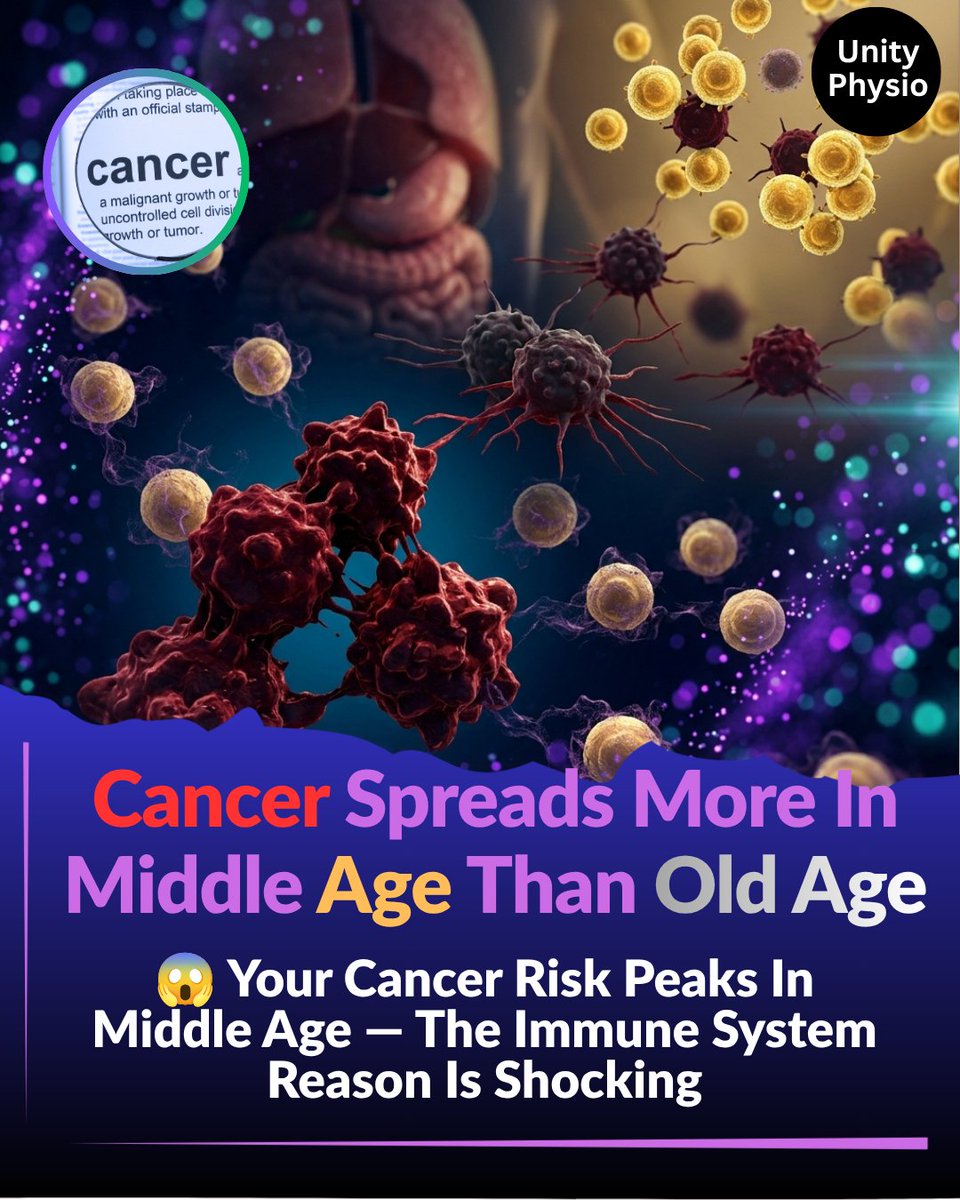 unityphysio1's tweet photo. 🔬 Scientists at Fox Chase Cancer Center just proved melanoma spreads most aggressively in middle age — not old age — because a key immune cell called gamma delta T cells drops dramatically at midlife. Cancer exploits that window. This changes everything about cancer prevention. https://t.co/2xg0OpwGxh
