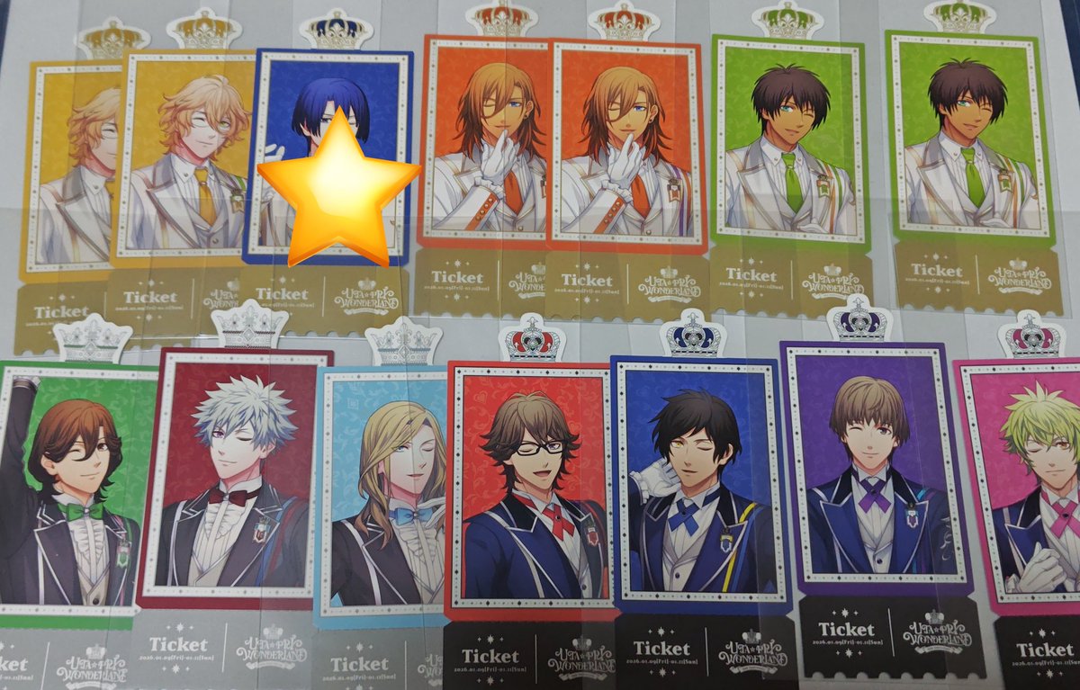 3BDolce's tweet photo. 【交換】うたプリ ワンダーランド　UTA☆PRI WONDERLAND -15th Anniversary- WL 購入特典 箔押し レア 通常

譲) ☆那月2 真斗 レン2 嶺二 蘭丸 カミュ 瑛一 綺羅 瑛二 ☆大和

箔押し 音也  カミュ 

求) 翔 藍 ☆ナギ

カルライ物販19日 or 20日カルライ or 郵送 https://t.co/XzAKJfwJ4O