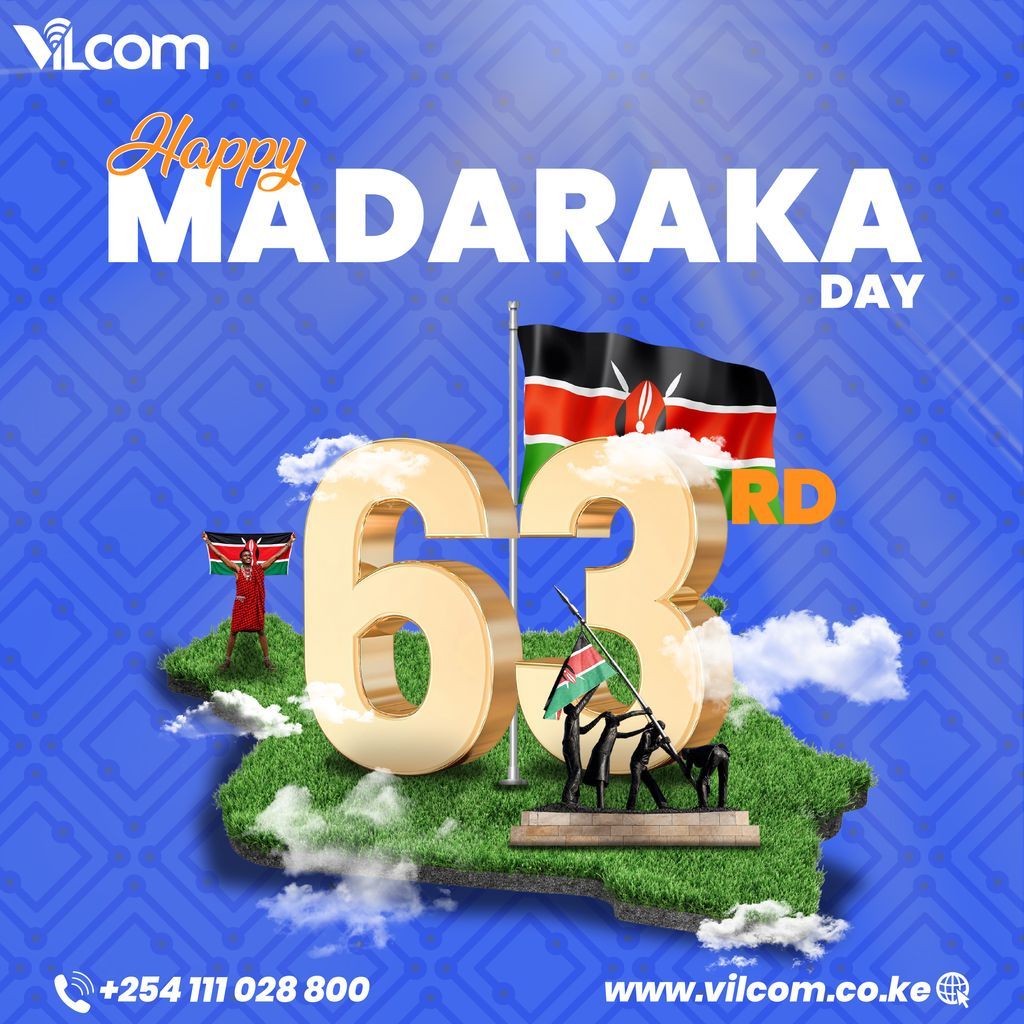 vilcomnetworks's tweet photo. Happy Madaraka Day Kenya.
As we celebrate Kenya at 63 under the theme “Education, Skills and the Future,” Vilcom Networks remains committed to enabling a smarter connected future.
📞 0111 028 800
🌐 https://t.co/VIlk9VSfH0 https://t.co/cSRl9qbpBA