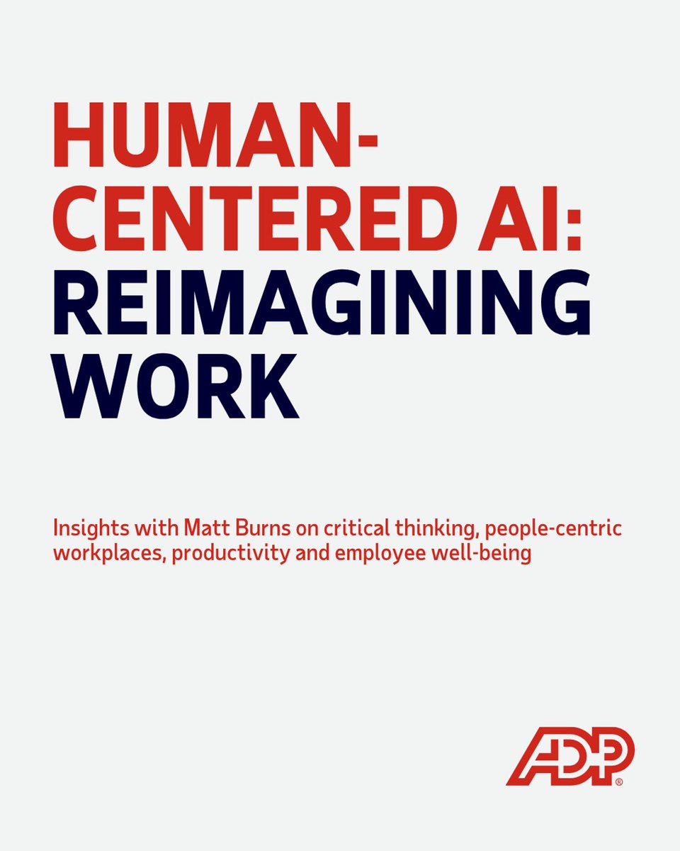 SimonKirkham6's tweet photo. Human-centered AI is not a buzzword - it's reshaping workplaces across Canada. Join Insights@Work podcast guest Matt Burns as he dives into tackling "shadow HR" https://t.co/RKQjD8vGLS

#InsightsAtWork #ArtificialIntelligence #HR https://t.co/NJbJ8rgThg