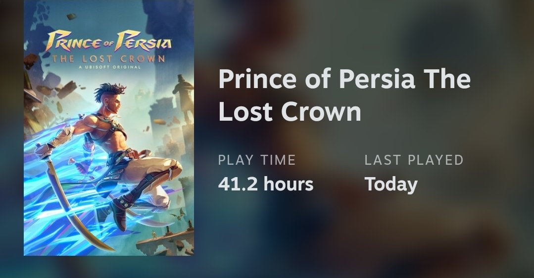 DaFookas's tweet photo. Just finished this absolute marvel of a game. Got 100% and finished the DLC as well. Easily a top 10 metroidvania game of all time. Too bad Ubisoft seems to only cook up a good game once every 10 years or so. https://t.co/LlPLJicHLD