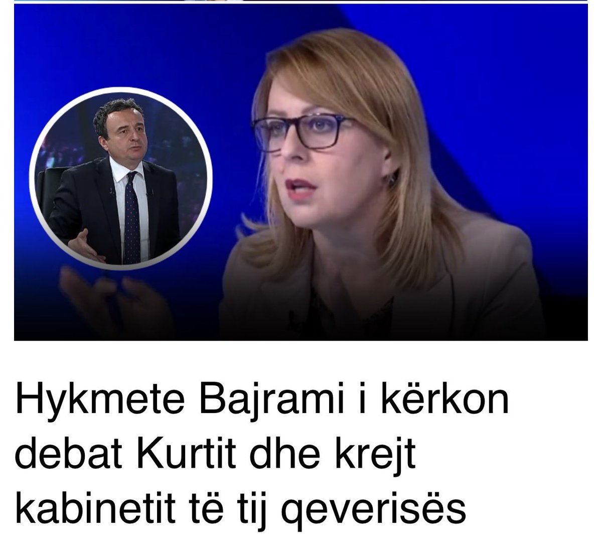 __maloku's tweet photo. Po, @hykmetebajrami , kërkesa jote është demokratike, por së pari duhet të përballesh me hipokrizinë-shefen tënde, e cila të ka shkatërruar ty dhe partinë tënde. https://t.co/KIxfQx0A6w