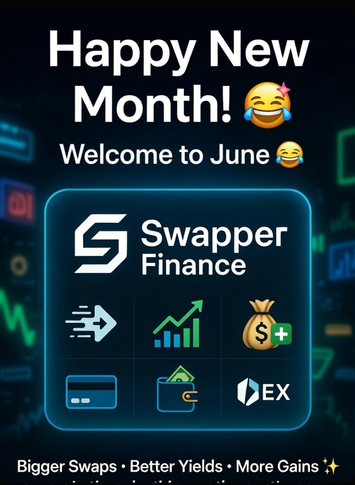 Omaro887's tweet photo. 🎉 New Month, New Wins! Welcome to June fam 💰
SwapperFinance is locked and ready for bigger swaps, better yields &amp; more gains.
Let's make this month count! Who's in? 🔥 #SwapperFinance #NewMonth https://t.co/9NoCnQ9XIy