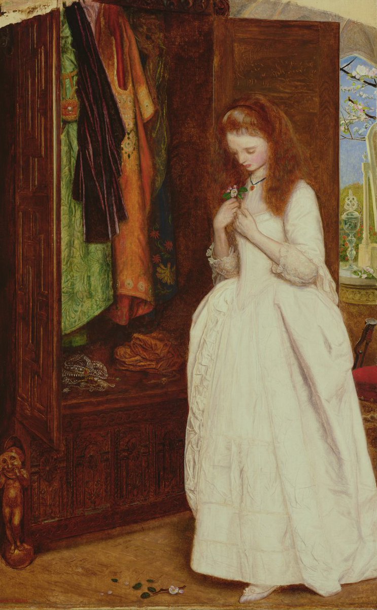 artstitle's tweet photo. アーサー・ヒューズ
（Arthur Hughes、1831-1915）
『美女と野獣』
（Beauty and the Beast） https://t.co/l6gp8gQGwT