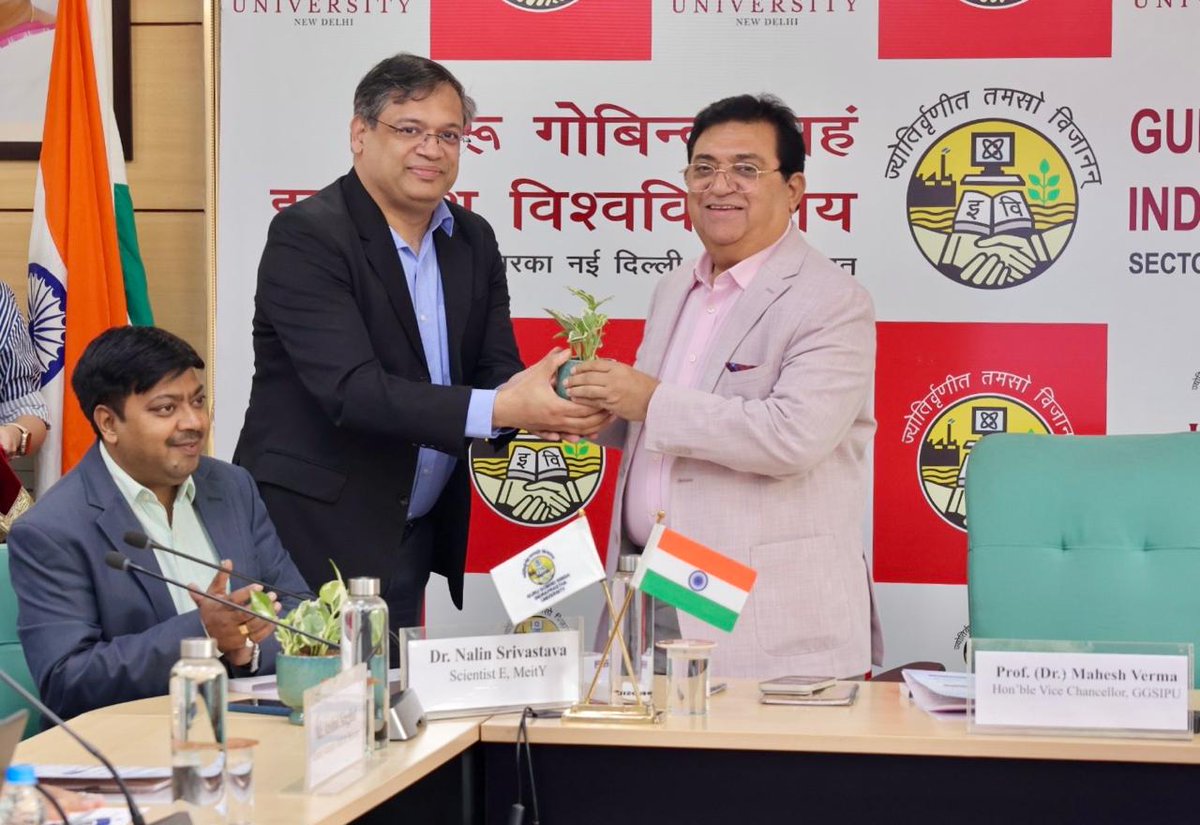VCggsipu's tweet photo. Meaningful conversations on the future of Artificial Intelligence in India commenced with the inauguration of the IndiaAI Mission Workshop on AI Centres of Excellence and the AI CoE Stakeholder Consultation Meeting-Delhi Chapter at GGSIPU, Dwarka Campus. (1/4) https://t.co/SwlV9Yh72x