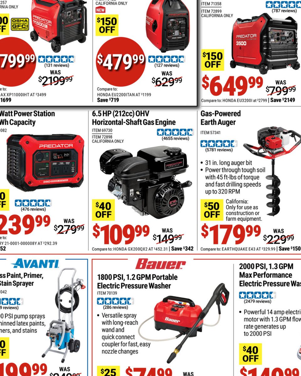 SimkoRacing's tweet photo. PSA: predators are on sale for $109.99 at Harbor Freight this week. All week for inside track and fri-sun for everyone else. https://t.co/o5PyeF7UKw