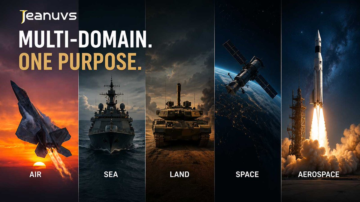 jeanuvs's tweet photo. Explore our MECHANICAL EXPERTISE behind defence systems engineered for Air, Land, Sea, Space, Aerospace &amp; Avionics. Built for extremes. Designed for certainty. https://t.co/59rx7YAfgd 

#Defence #Aerospace #Navy #Indiandefence #war #INDIA #defenceproducts #Grounddefence #Jeanuvs https://t.co/gBwGH8yVXQ