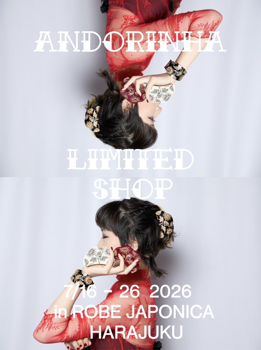 Andorinha_hanna's tweet photo. 【お知らせ】ちょっと先ですが、
7/16〜26日　原宿の ローブジャポニカさん店内にて、@robe_japonica 
単独の限定ショップイベントを開催いたします。目玉シリーズも実験的に販売しようと思います！是非是非覗きに来てください！ https://t.co/bVwsX0U4EB