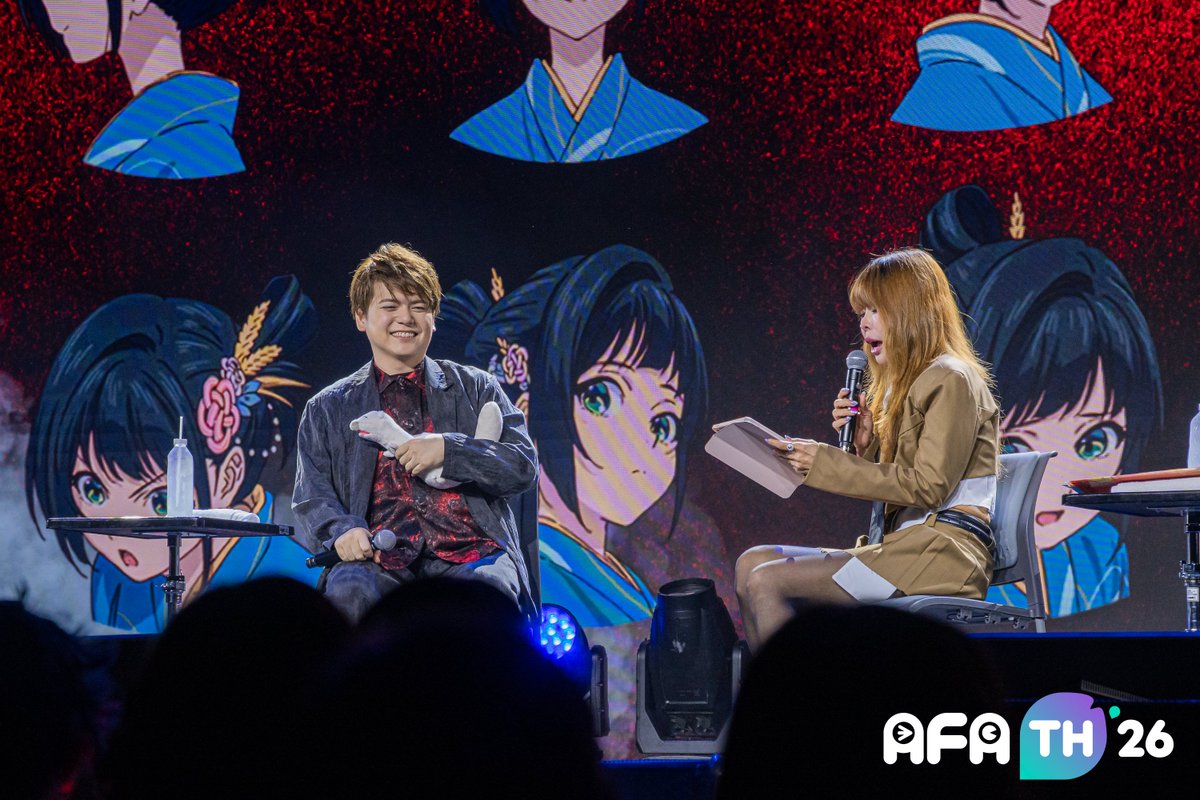 animefestasia's tweet photo. #AFATH26 An unforgettable premiere on the NEXT Stage! 🎬

We were honored to host the Asian premiere of the first two episodes of Sparks of Tomorrow, followed by a special talk session with Yuma Uchida @i_am_yumauchida , the voice of protagonist Kihachi Sakamoto. https://t.co/ubNNyJpY7S