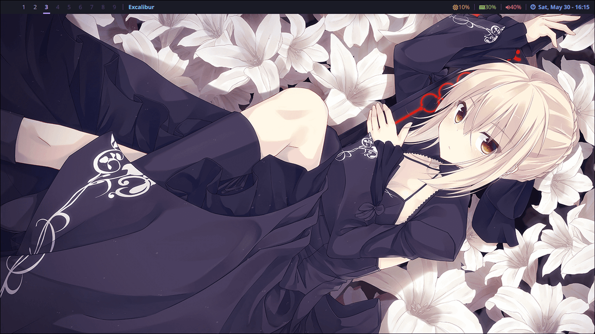 HYPRLAND] Saber Alter rice from Fate (i share again because of ban