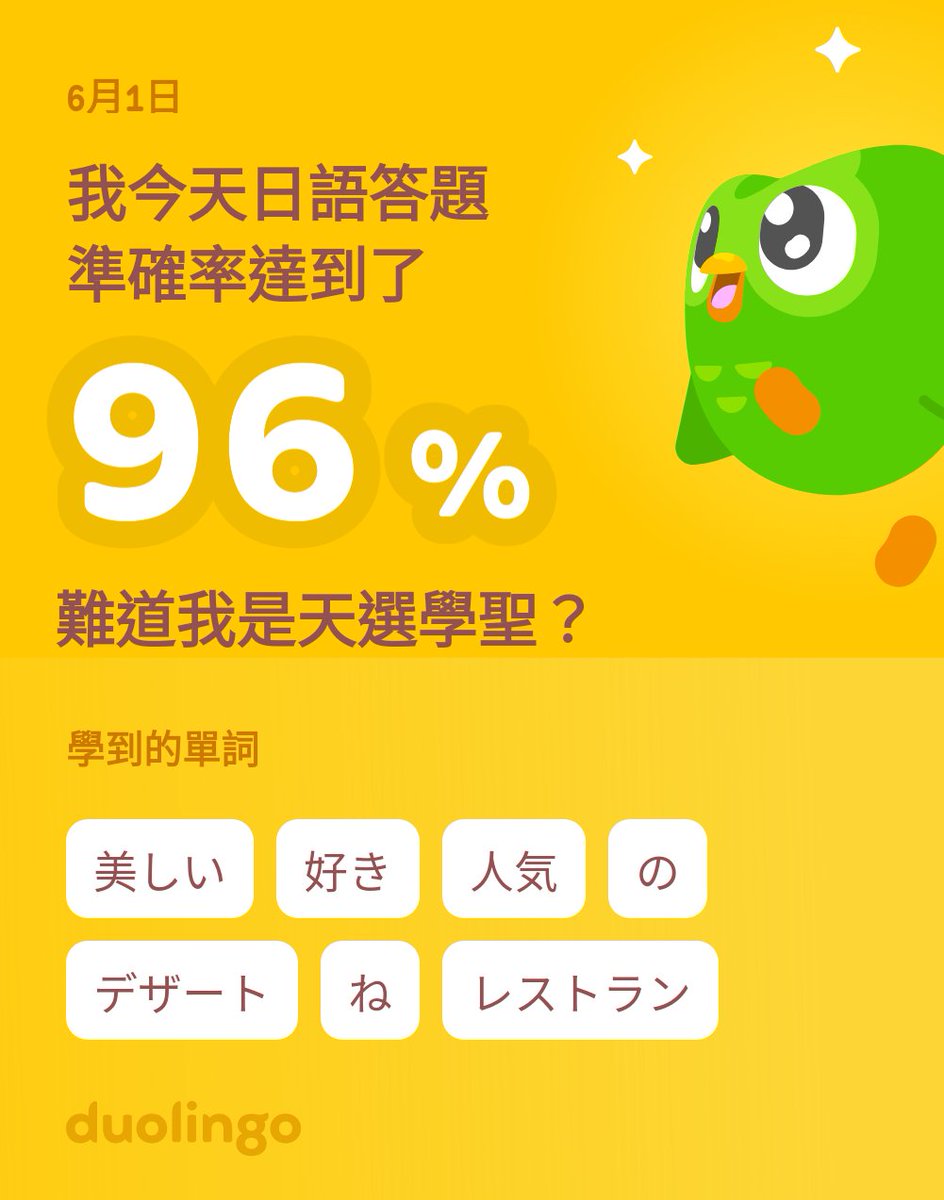 Animecoca's tweet photo. 我現在在Duolingo學日語呢！
#Duolingo https://t.co/GHbLOL1lCj