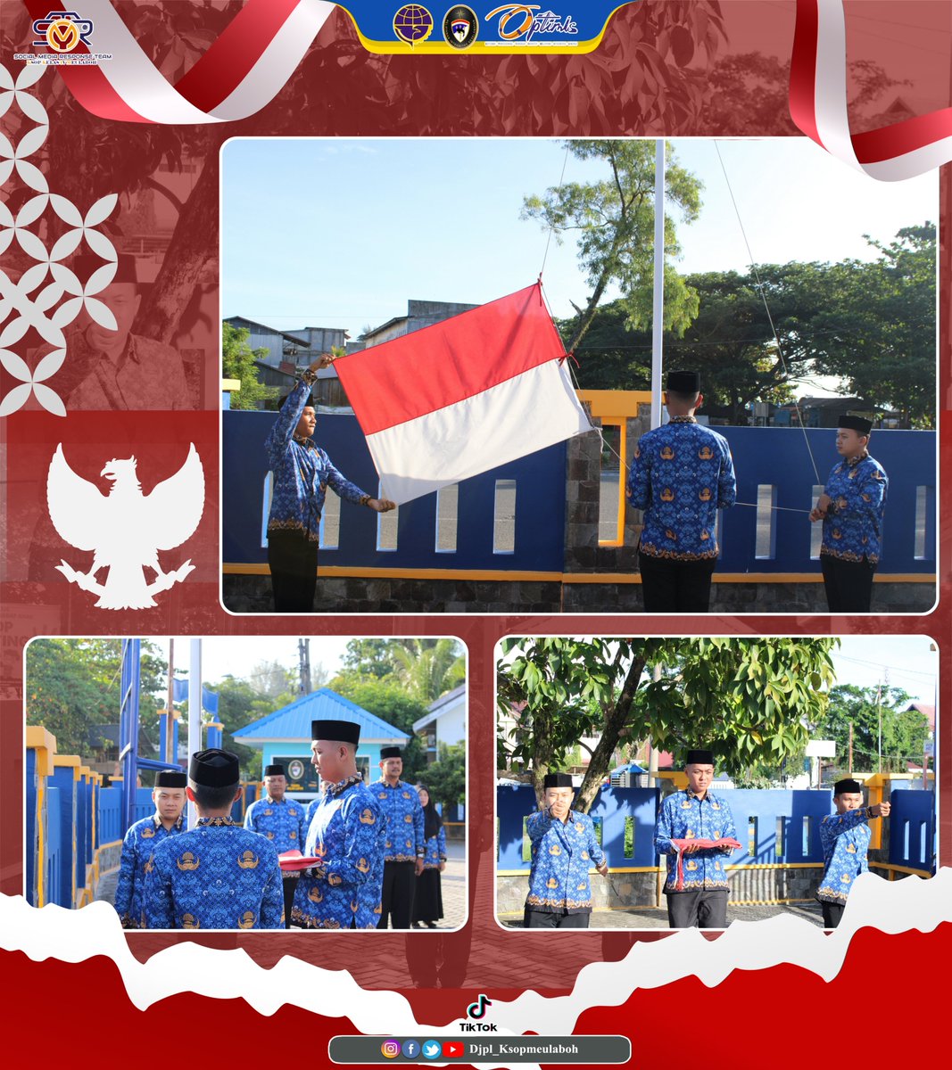 KMeulaboh's tweet photo. 1 Juni 2026, Kantor Kesyahabandaran dan Otoritas Pelabuhan Meulaboh melaksanakan Upacara Peringatan Hari Lahir Pancasila di halaman kantor KSOP Meulaboh, Upacara dilaksanakan dengan tertib dan khidmat. Selengkapnya......>>>https://t.co/uNse8lKmU4 https://t.co/sEBDkkS7al