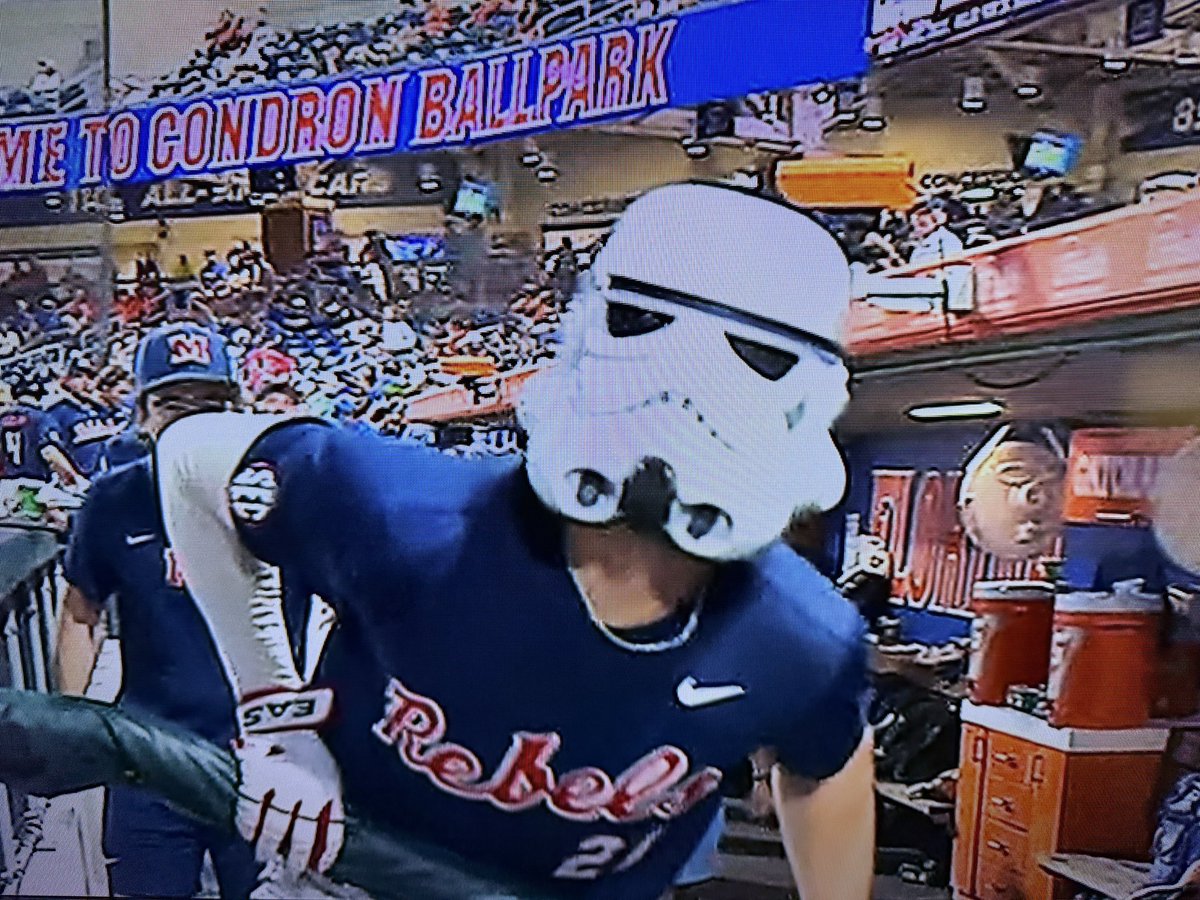realwickedbrew's tweet photo. @11point7 Ole Miss played 14, played 8, waited 12 hours, played 1, then played another 9. And won them all regardless. 
Life is hard. Wear a helmet. Like this one… https://t.co/vNF5yjnwhP