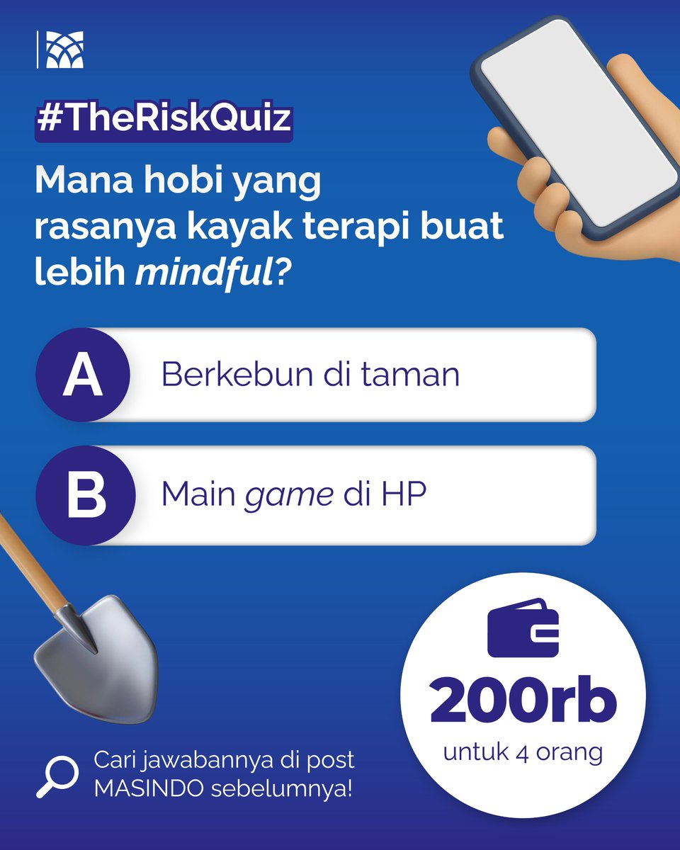 Masindo_Org's tweet photo. Baca lagi post MASINDO sebelumnya buat dapat petunjuk jawaban. Tulis jawaban yang benar di kolom komentar dan raih kesempatan memenangkan saldo e-wallet senilai Rp200.000 untuk 4 orang pemenang.

#Giveaway #Kuis #kuisberhadiah #giveawayindonesia #giveawayalert #GAsaldo #quiztime https://t.co/DdVKfky8TA