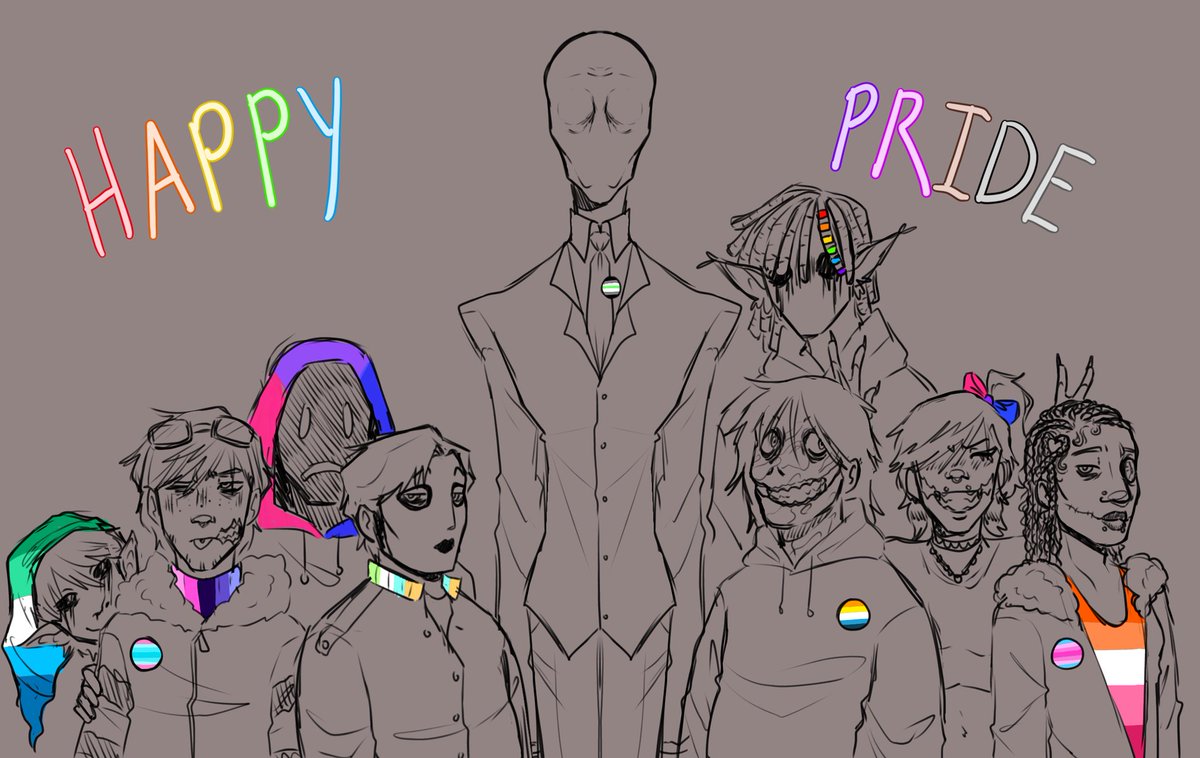 g0d__inthe_shed's tweet photo. happy pride from some of the creepy crew! #creepypasta https://t.co/Bh5c8HFZ0Q