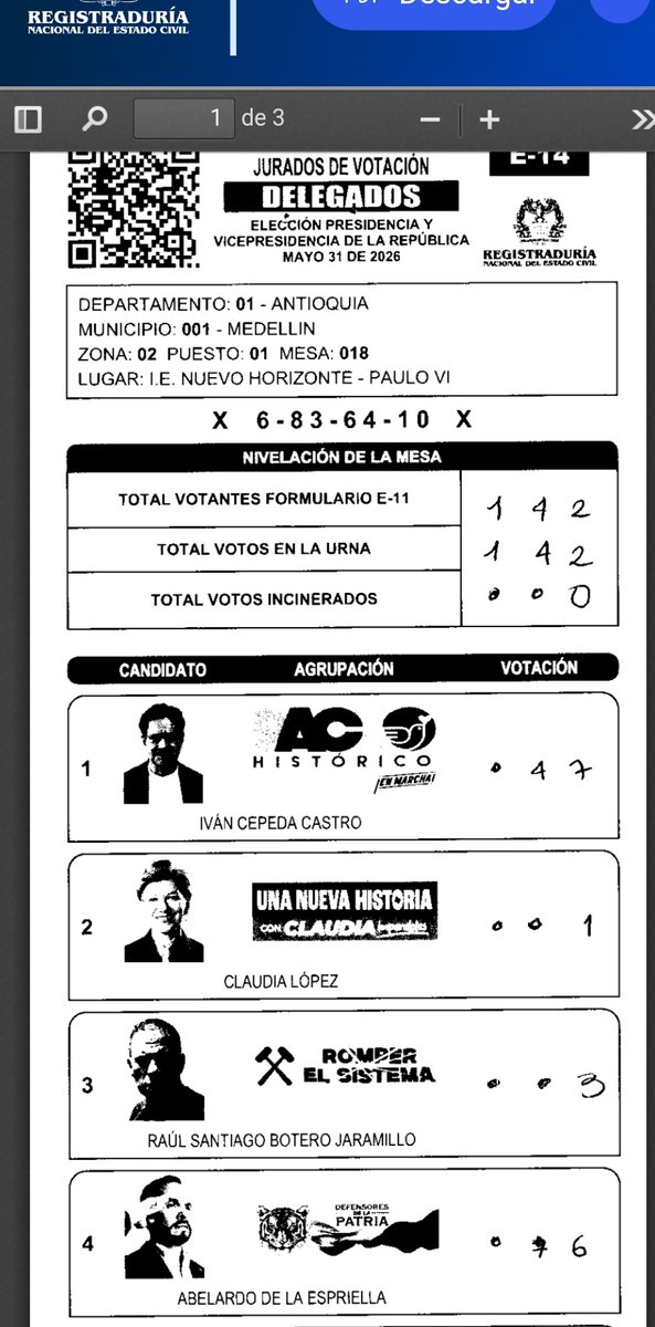 IsabelM04777120's tweet photo. #FraudeElectoral https://t.co/D9z4M24dEi