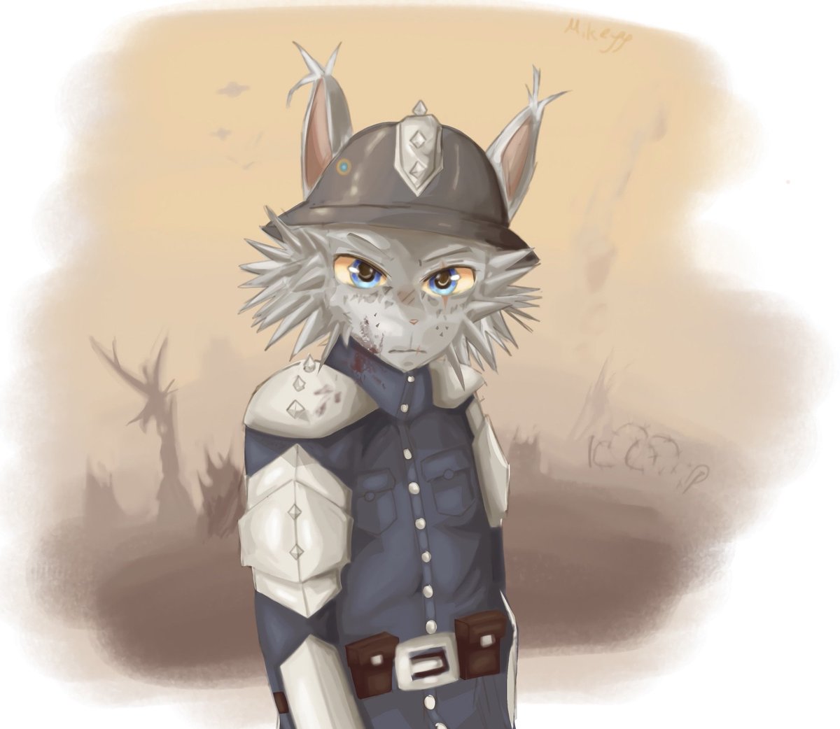 Mikerzyy's tweet photo. Shellshocked lynx animal thing dunno 
#artㅤㅤㅤㅤ  #drawingsㅤㅤ https://t.co/qba5jbJ0Ju