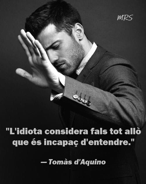 HaddockRCat's tweet photo. Doncs n'hi deu haver molts. #FrasesEnCatalà #Comprensió #TomàsDAquino https://t.co/lX1FveGuf8