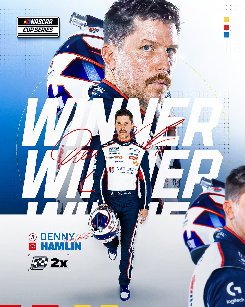 NASCAR's tweet photo. He strikes the right chord in Music City!

@dennyhamlin wins at @NashvilleSuperS. https://t.co/7fKegeEe2M