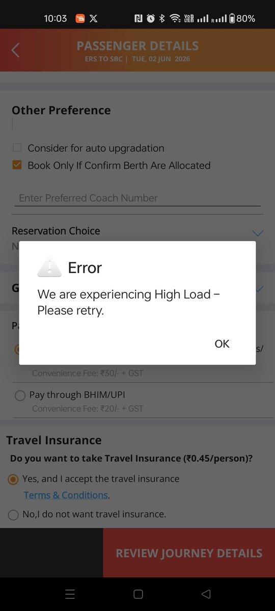 ArvindAdike's tweet photo. @IRCTCofficial you mf ah**ls..Dropped everything, sat sharp at booking time for a Tatkal ticket, and as expected the app crashes, freezes, and refuses to work. Every single time it’s the same shit.. Absolutely pathetic, shameless buggers https://t.co/rT0dN1V9pO