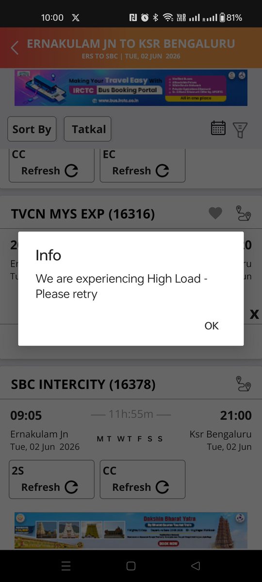ArvindAdike's tweet photo. @IRCTCofficial you mf ah**ls..Dropped everything, sat sharp at booking time for a Tatkal ticket, and as expected the app crashes, freezes, and refuses to work. Every single time it’s the same shit.. Absolutely pathetic, shameless buggers https://t.co/rT0dN1V9pO