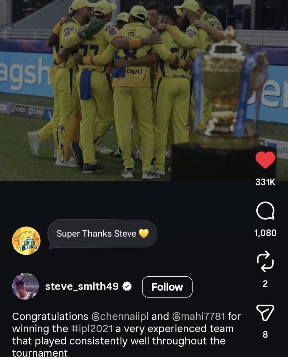 ChakriDhonii's tweet photo. Miss those days when the opponent greats used to post like this 🙁

Please comeback @ChennaiIPL 😔 https://t.co/OSVf9Rytbp