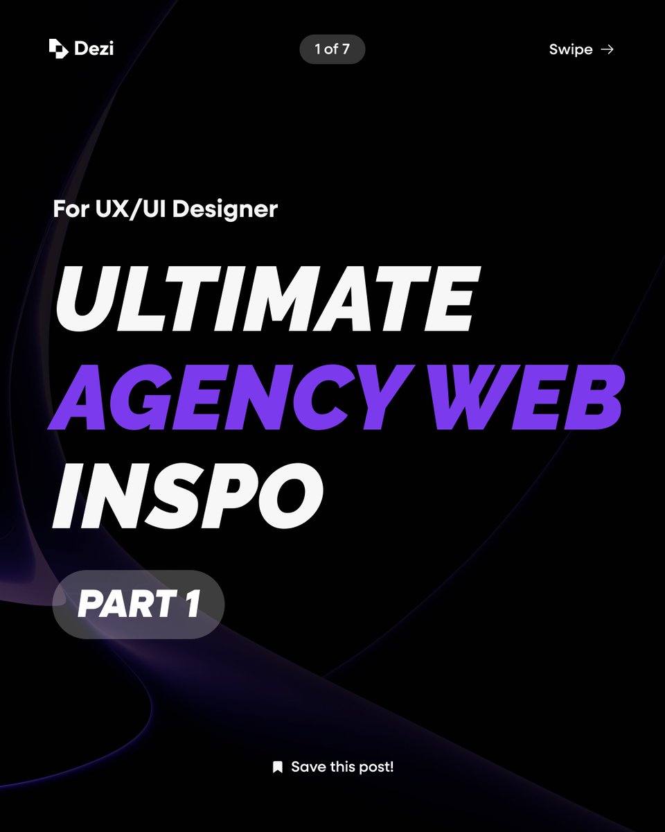 dezigallery's tweet photo. THE ULTIMATE WEB AGENCY INSPIRATION!

This time we’re showcasing a curated collection of agency websites from around the world.

Working with agency clients but stuck on design ideas? Or dreaming of building an elite design team?

Explore the collection now🤘
#dezigallery https://t.co/TDjqjf76Ex