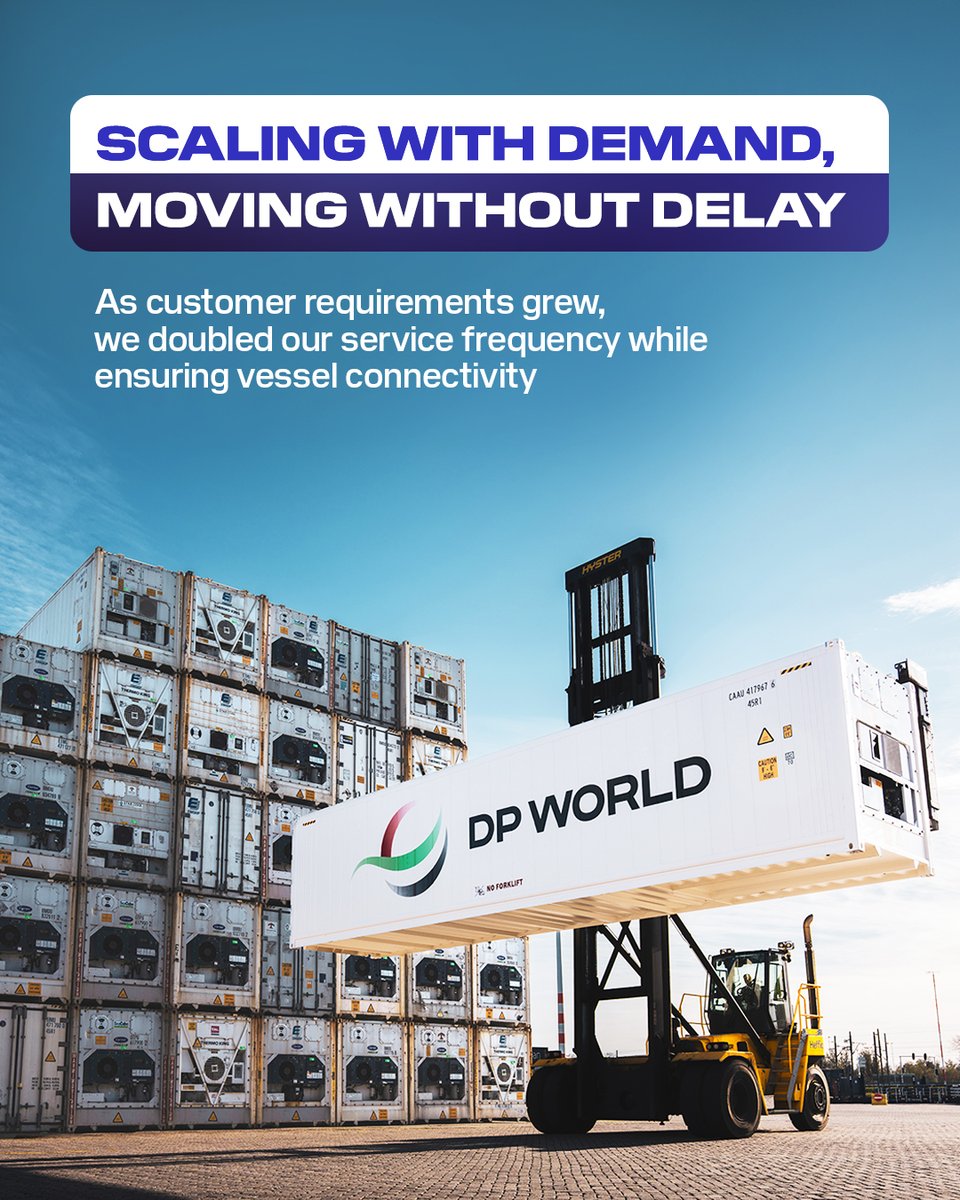 DPWorldIndia's tweet photo. To support rising seasonal demand, we scaled up reefer rail movements from Hyderabad Inland Terminal to our Nhava Sheva port terminal, helping temperature-sensitive pharmaceutical exports bound for the USA and Australia.

Learn more: https://t.co/ho45Io2Jpf https://t.co/GFBQx8SVLG