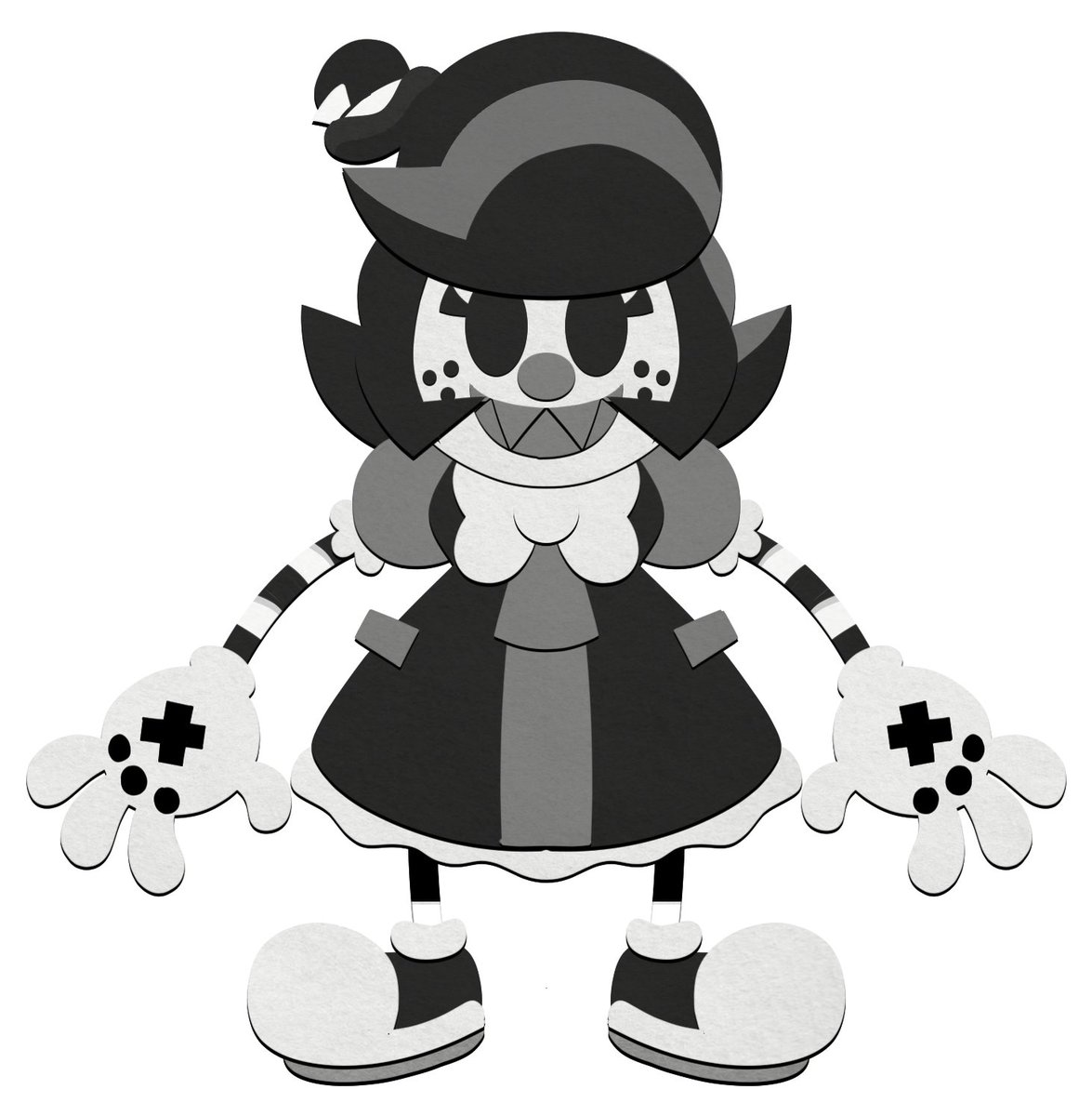 BittlesToon's tweet photo. Some late night style practice!
Tried to make something look like cut out felt! https://t.co/d50PiffR7P