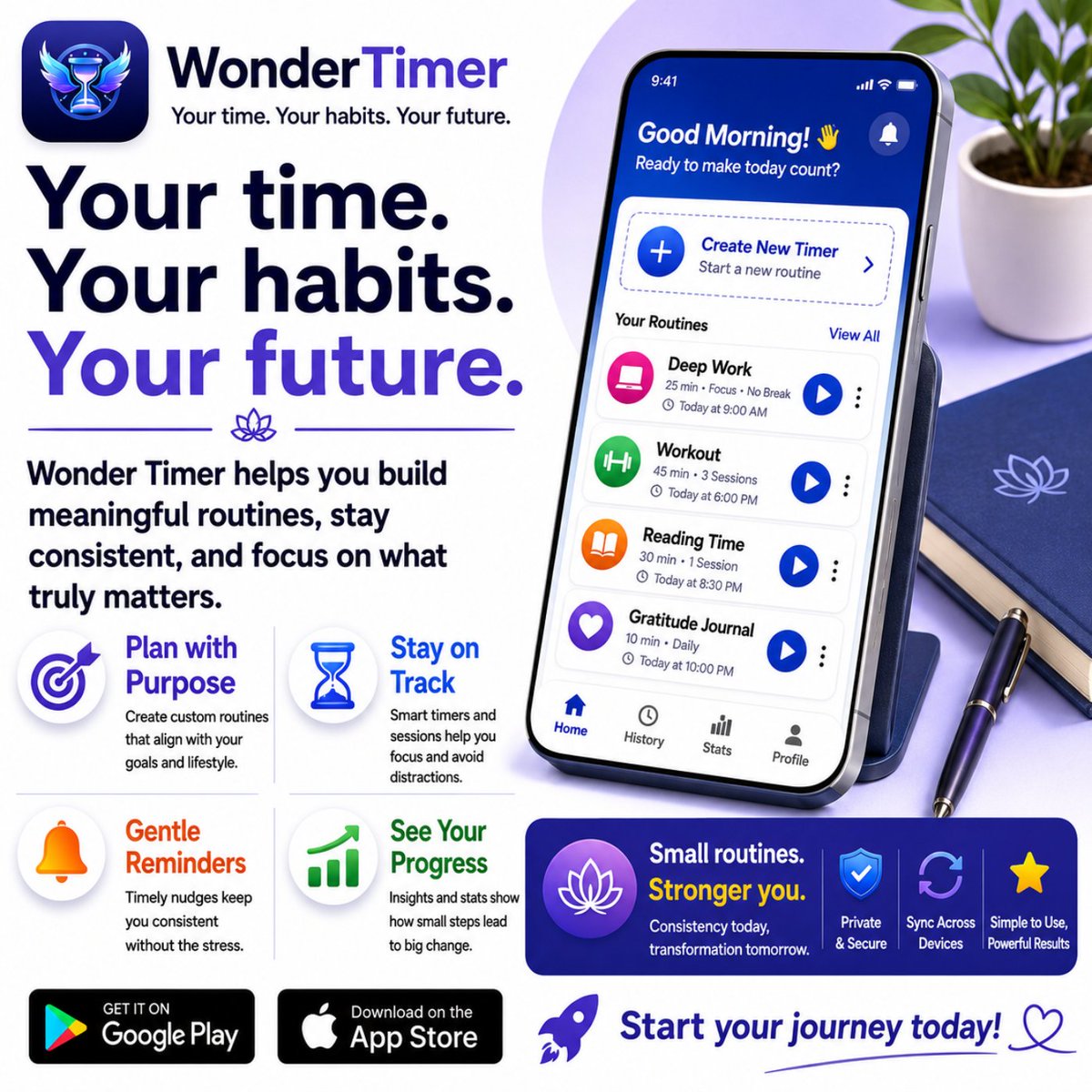 panalinks's tweet photo. Still restarting your timer after every step? 

Your workout doesn't stop after one set.
Your yoga flow doesn't end after one pose.
So why should your timer?

With WonderTimer, create multi-step timers that run your entire routine automatically from start to finish. https://t.co/pRcmHLupTA