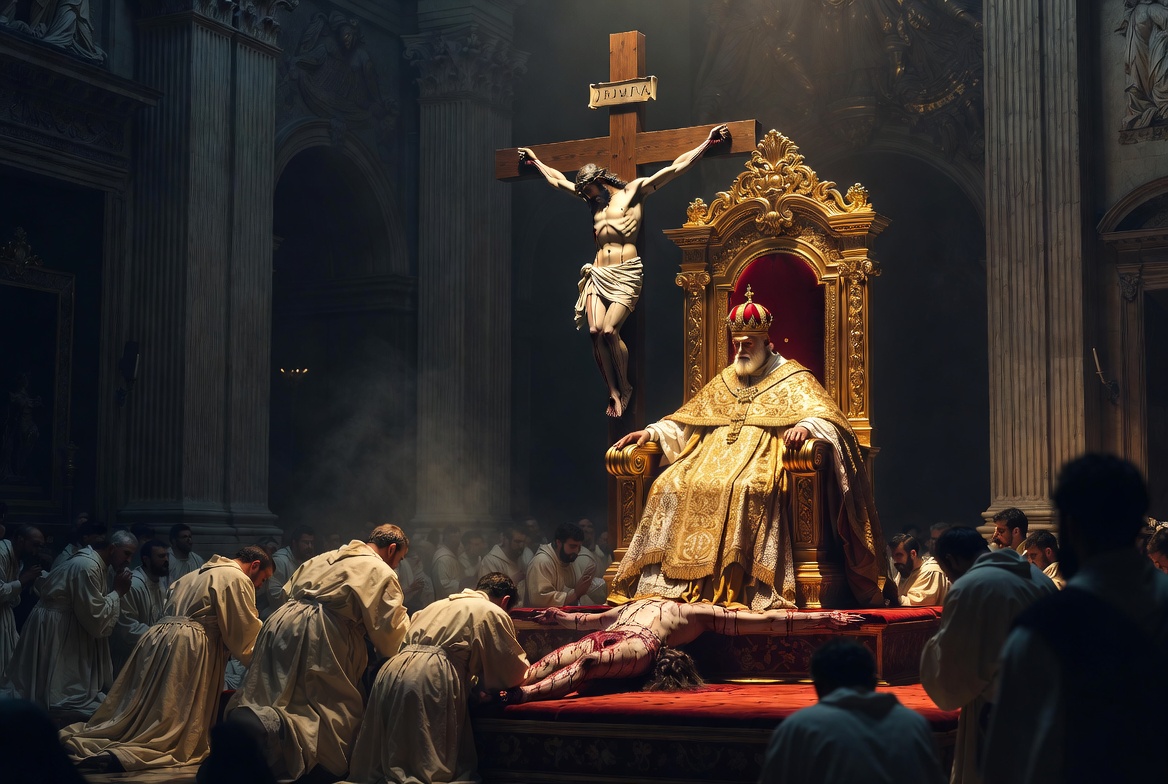 FireAndTheVeil's tweet photo. You aren't worshipping the man who was crucified by the State. You're worshipping the State that crucified him. https://t.co/q13xcbLe93