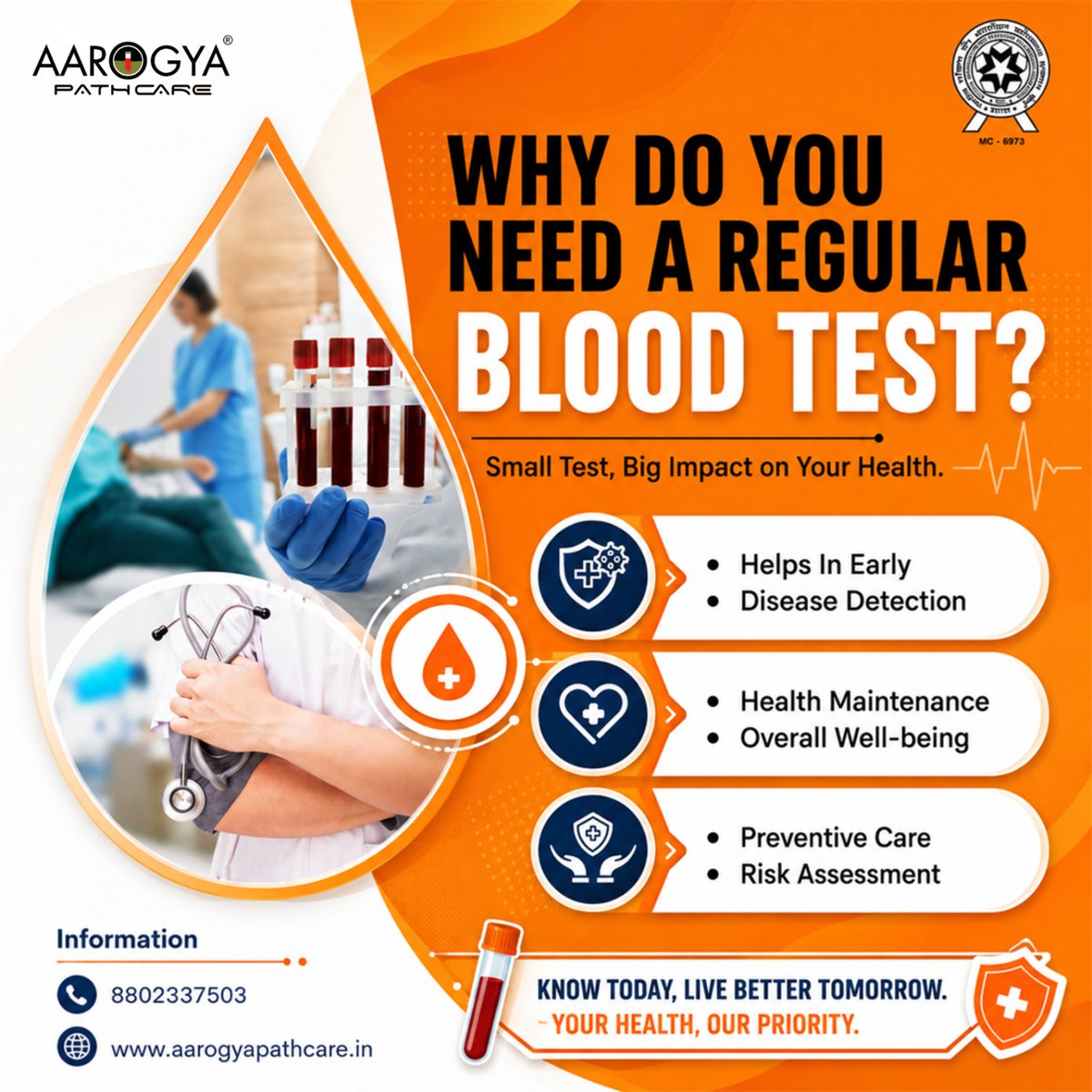 aarogyapathcare's tweet photo. Regular blood tests help detect health issues early, monitor vital health markers, and keep you on track for a healthier future. Your health deserves regular check-ups!.
🤳🏻 Book An Appointment:
📞Call: 8882920181, 9999857513
#AarogyaPathcare #HealthCheckup #PathLabIndia https://t.co/n4HjRERIg1