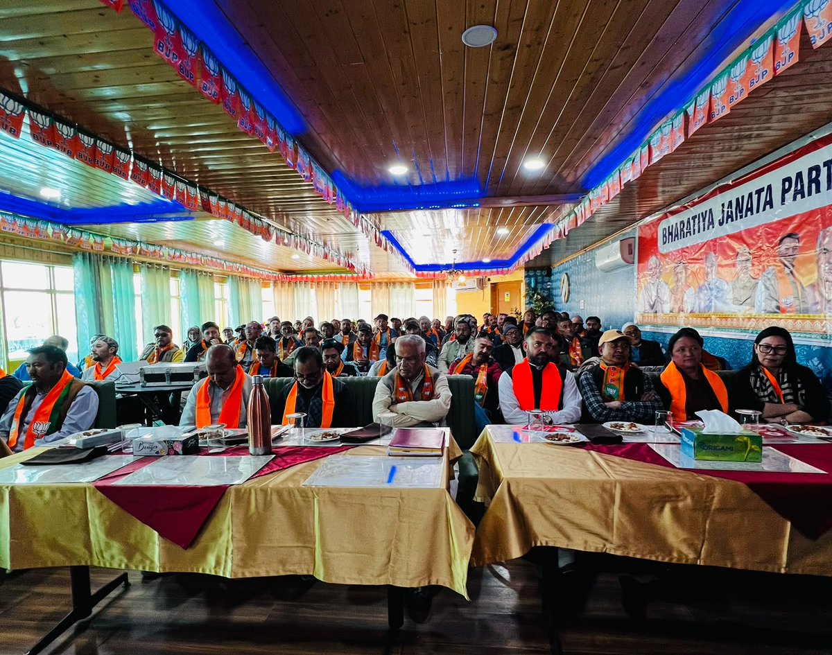 GulistanLadakh_'s tweet photo. Ladakh BJP concluded the Pandit Deendayal Upadhyaya Mega Training Campaign 2026, with around 500 karyakartas trained across seven organisational districts.
@BJP4India @BJP4Ladakh
#LadakhBJP #PanditDeendayalUpadhyaya #TrainingCampaign #Ladakh https://t.co/JItB0vywvU