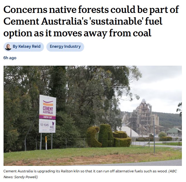 NickMcKim's tweet photo. Can you believe this? Labor is handing over tens of millions of dollars from an emissions reduction fund to help a Tasmanian cement plant burn native forests. https://t.co/x66kKTiUYi