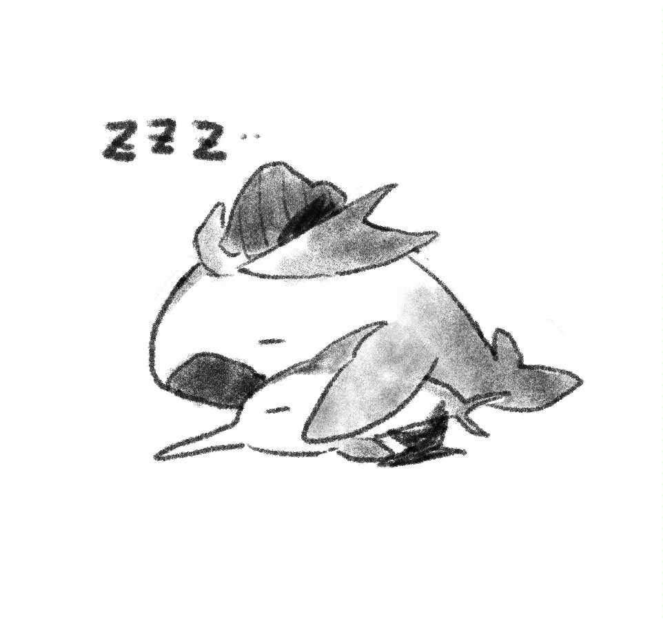 gwancinzi's tweet photo. Some doodles of 🐋🐟 being silly and sweet today. https://t.co/U8L4dK3KRj