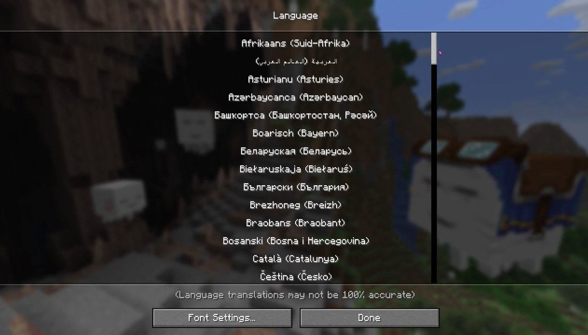 w2Dq5's tweet photo. @MojangSupport Why is the Arabic language not available in Minecraft Bedrock but is in Java? Why is there no support for the Arabic language in Minecraft Bedrock? https://t.co/REScE6ZJao