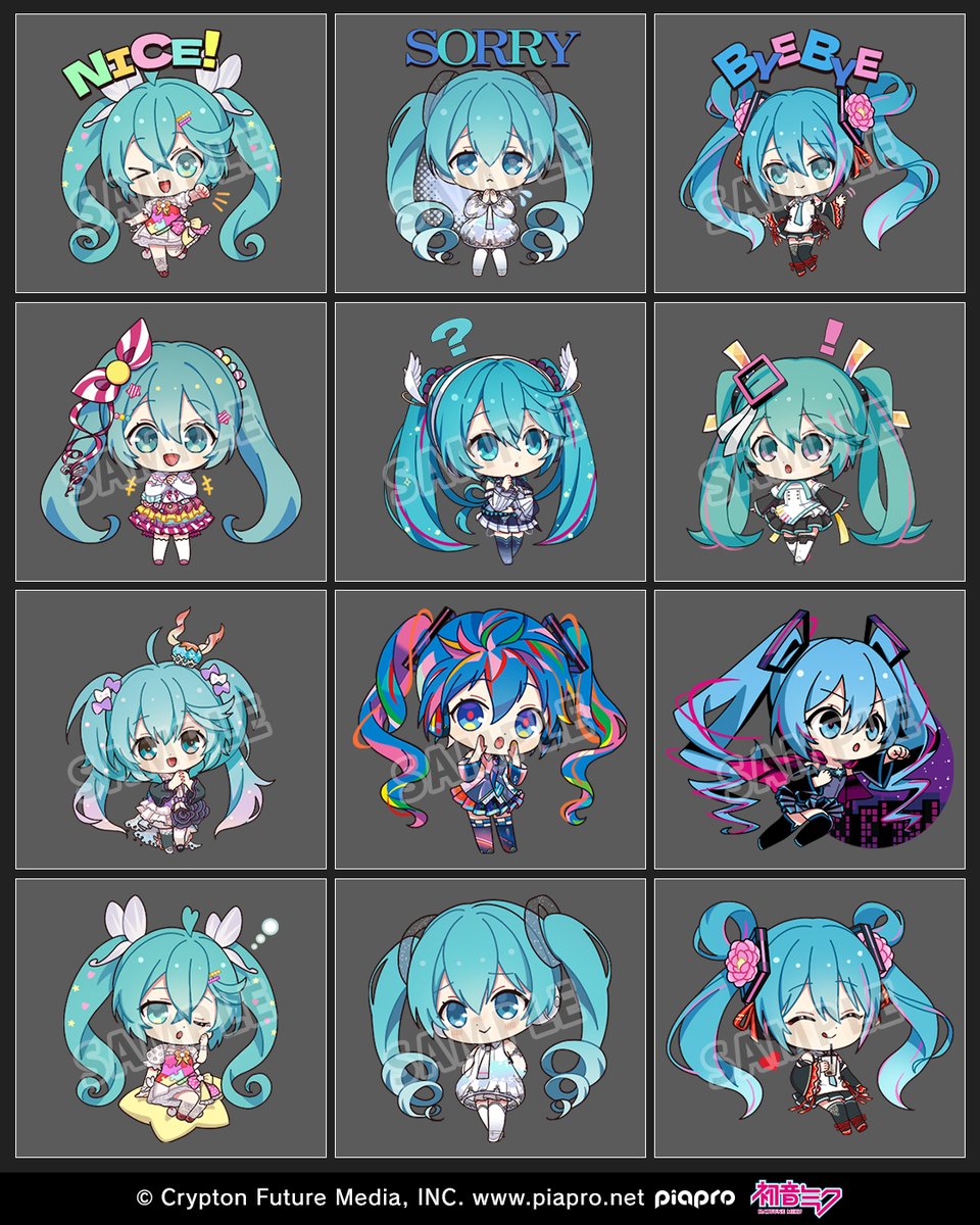 mikuexpo's tweet photo. MIKU EXPO’s LINE sticker pack is now available🎤✨
Send messages to your friends with stickers of Hatsune Miku in memorable costumes from past MIKU EXPOs!
🔽Purchase here
https://t.co/sFj0uzNAeU
#MIKUEXPO #HatsuneMiku #初音ミク  #MIKUEXPO2026 https://t.co/15C3YUJT5p