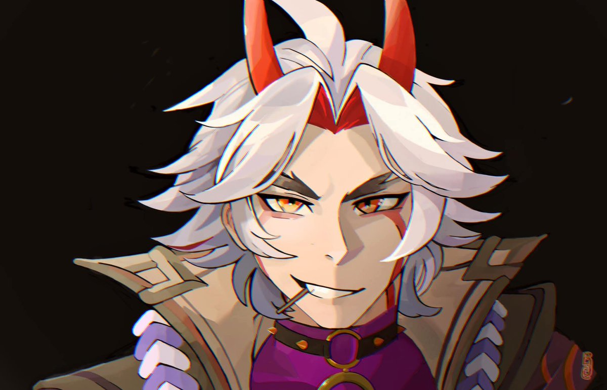 TojuTheKid's tweet photo. I FORGOT TO DO ITTO'S YEARLY BIRTHDAY ART SO IM GONNA RUSH THAT BEFORE THE MONTH ENDS SKSKS IN THE MEANTIME HERES SOME ART I MADE OF HIM IN 2023 !!!

#aratakiitto #itto #artmoots #procreate #genshinimpact https://t.co/xfnpWx0IiR