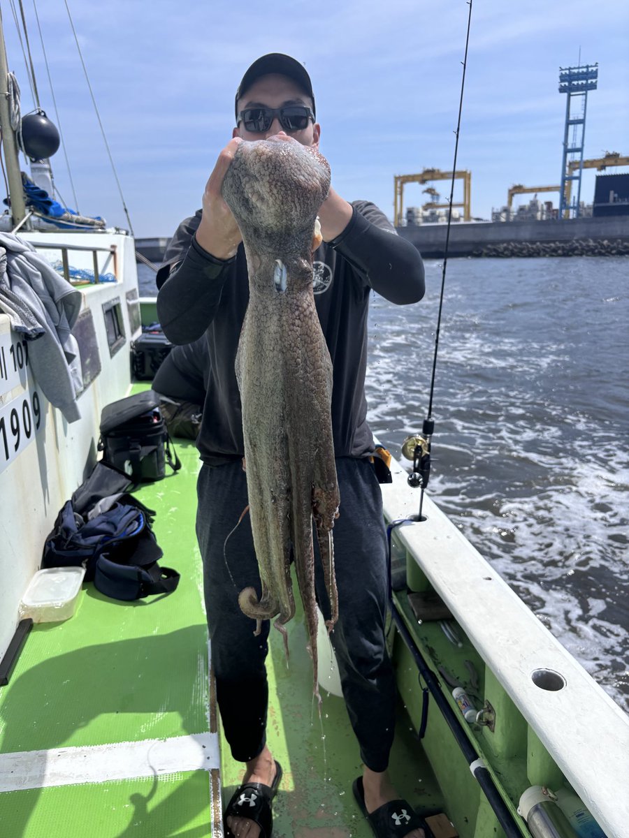 kuma_neko009's tweet photo. タコ解禁！粂丸タコ5.26kg！
デカすぎ！！！ https://t.co/z3go30qk1D