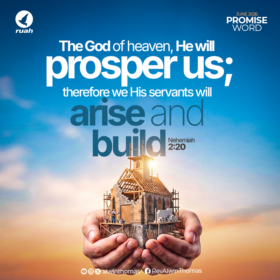 alwinthomas's tweet photo. Nehemiah 2:20 - The God of heaven, he will prosper us; therefore we his servants will arise and build:

#alwinthomas #dailyverse #dailymanna #dailybread #dailyquotes #promiseword #ruah #ruahministries #ruahtv #awinthomas #ruahrevivalcenter #bible https://t.co/5dENRIEZMc