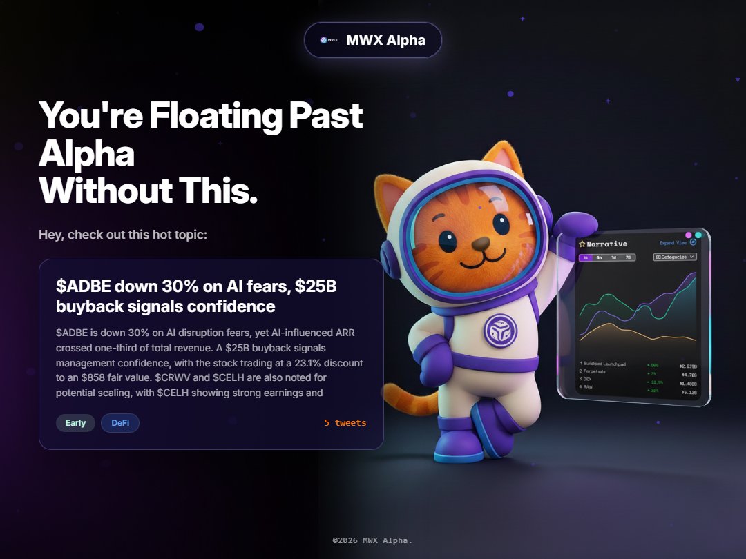 AmatesuK's tweet photo. After using MWX Alpha for a few days, the biggest thing I noticed wasn't a feature—it was the time saved.

Instead of jumping between multiple tools, I can quickly understand what's happening across the market from one dashboard.
#MWXAlphaContest 

https://t.co/iqQjyHBmHs https://t.co/k2C2fy9iOS