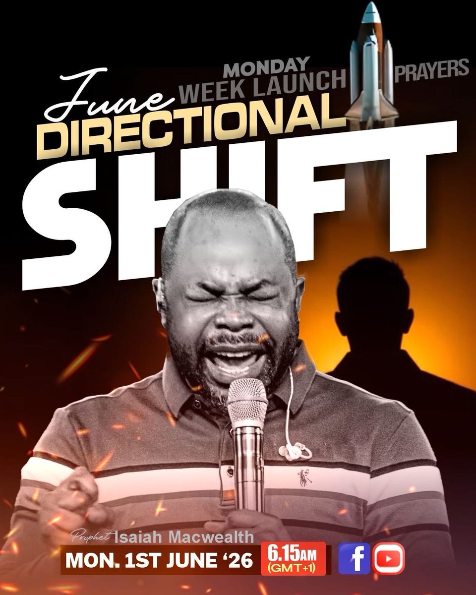 isaiahmacwealth's tweet photo. What a powerful way to start a new week and a new month!

You are stepping into June with a monumental shift. Join us for the Monday Launchpad Prayers and receive the divine direction you need for this new season.

🚨 WATCH LIVE VIA:
https://t.co/amFKiGlhUm https://t.co/BdCunOSe6w