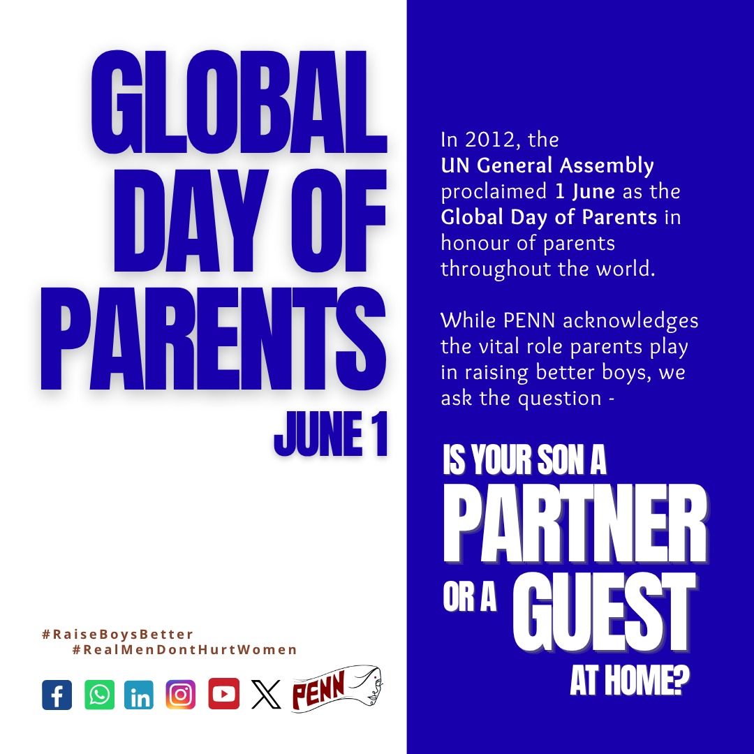 penn_trust's tweet photo. Talk to your boys today, so they grow into men who respect tomorrow. 💜

This Global Day of Parents, let’s raise boys who understand that true strength lies in kindness, accountability, and respect.

#GlobalDayOfParents #unitednations #RaiseBoysBetter #RealMenDontHurtWomen https://t.co/ysNoOu0kQr