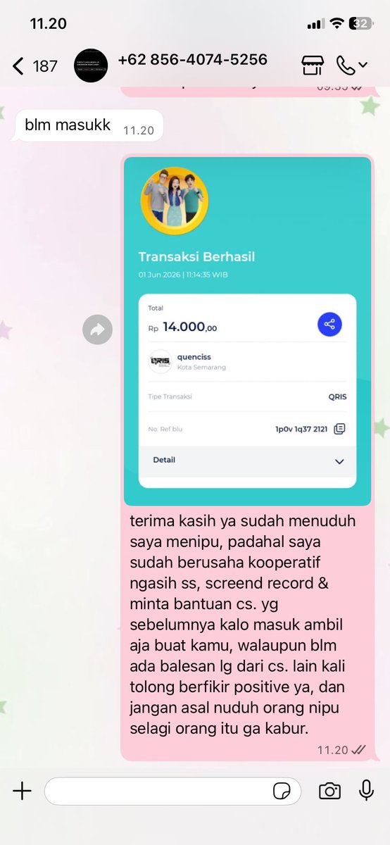aackermanv's tweet photo. demi allah demi rasulullah, ga tega hati aku menipu orang yang aku pun tau rasanya was was kalo tf an cust ga masuk karena aku sama sama jualan. tapi tolong sekali jangan asal menuduh nipu. ohiya aku tf ulang dia ya biar clear. terimakasih https://t.co/xI6HMkRLli
