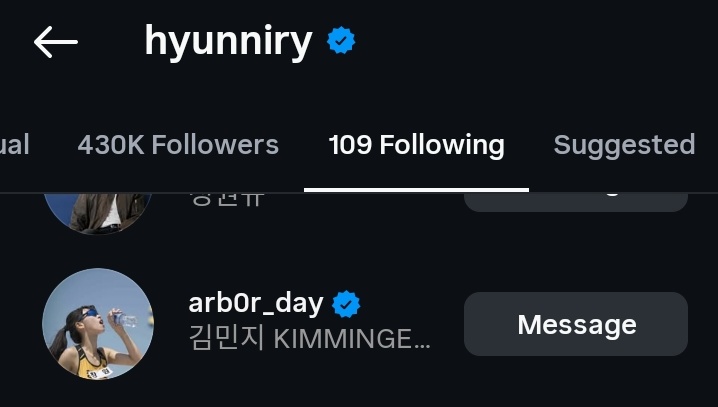 Sai_L07's tweet photo. Mingee &amp; Jihyun also followed each other! 🥰
#TransitLove4 #Singlesinferno5 https://t.co/Vfkc7PAWKr