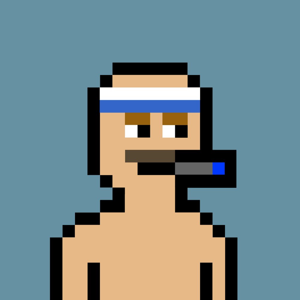 OvoOnoETH's tweet photo. Welcome home @v0punk #9199 💪

Mustache and a headband is all I need for the summer 😁 https://t.co/aCXf5x0BPl