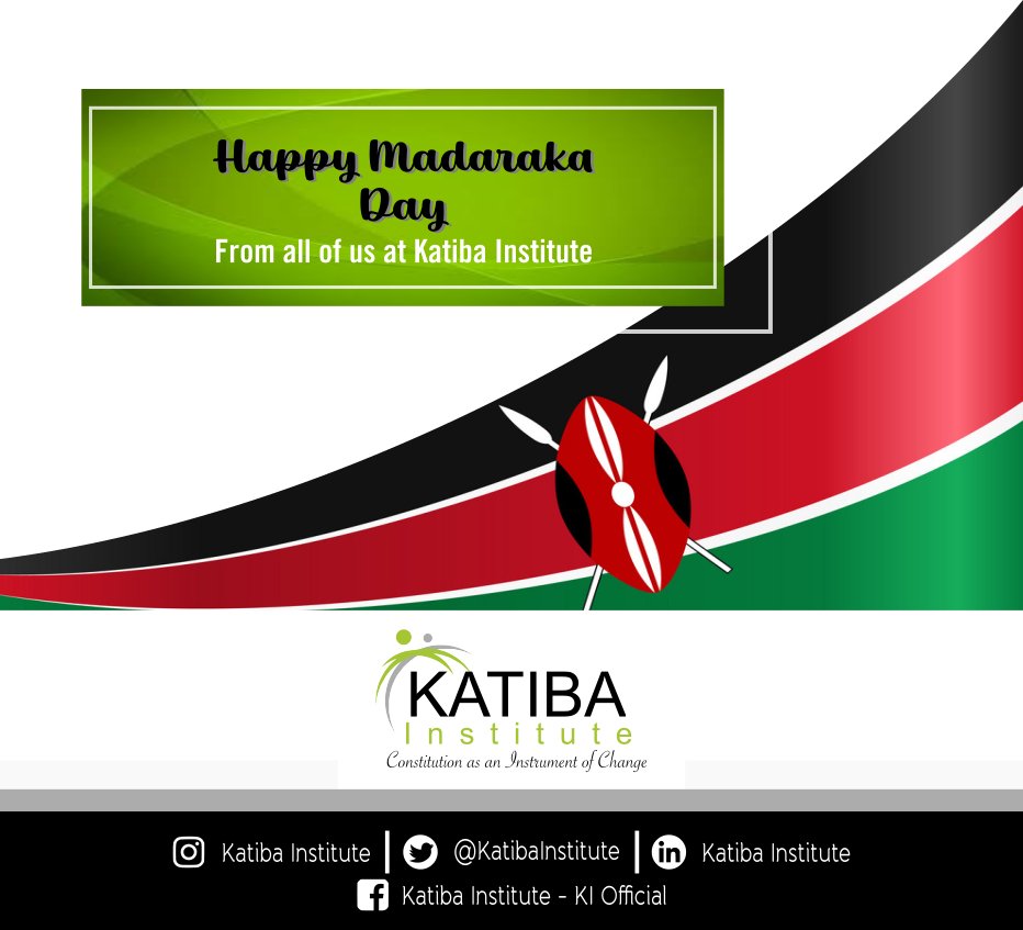 katibainstitute's tweet photo. “Every person has an obligation to respect, uphold, and defend this Constitution.”

— Article 3(1)

Happy #MadarakaDay! https://t.co/HIiDYzGqcf